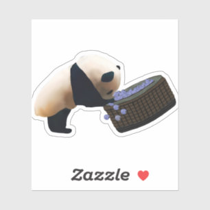 Baby Panda with Blueberries 