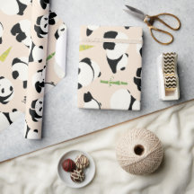 Baby Panda Wrapping Paper Sheets