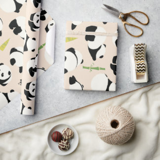 Baby Panda Wrapping Paper Sheets