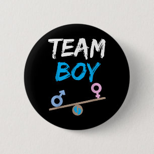 Baby Party Gender Reveal Party Team Boy Funny Gend 6 Cm Round Badge