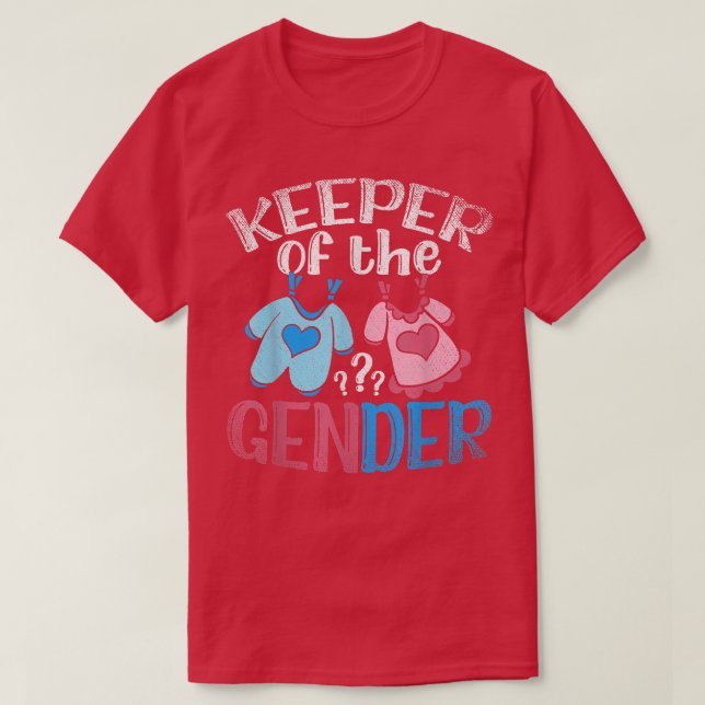 Baby Party Keeper Of The Gender Funny Gender Revea T-Shirt (Design Front)