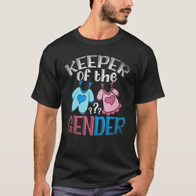 Baby Party Keeper Of The Gender  Gender Reveal T-Shirt (Front)