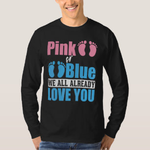 Baby Party Pink Or Blue Baby Shower Gender Reveal  T-Shirt