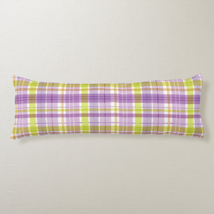Baby Pastel Plaid Purple Green Body Cushion