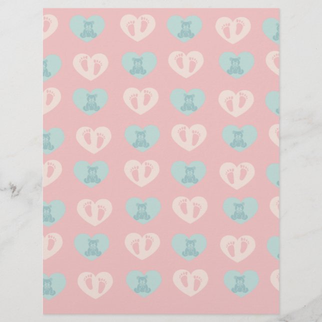 Baby Pattern Scrapbook Paper (Front)
