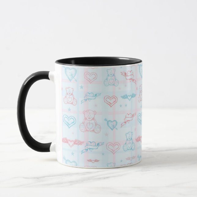 baby pattern with teddy bear mug (Left)