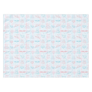baby pattern with teddy bear tablecloth