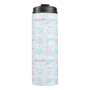 baby pattern with teddy bear thermal tumbler