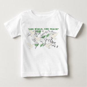 Baby Peace Dove World Map Tee