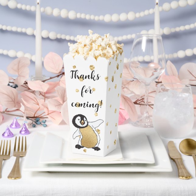 Baby Penguin and Mum Baby Shower Favour Box (Wedding)