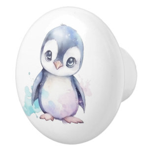 Baby Penguin Ceramic Knob