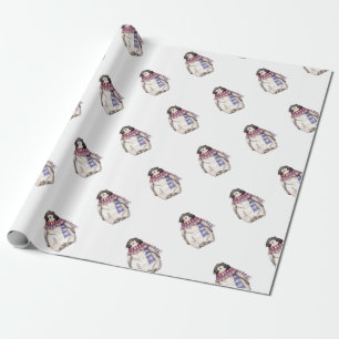 Baby Penguin in Scarf Wrapping Paper