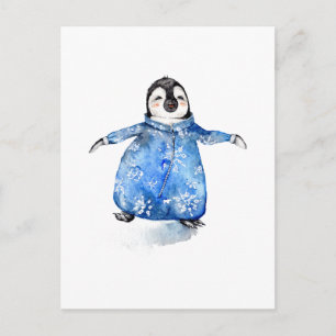 Baby Penguin in Sweater Postcard