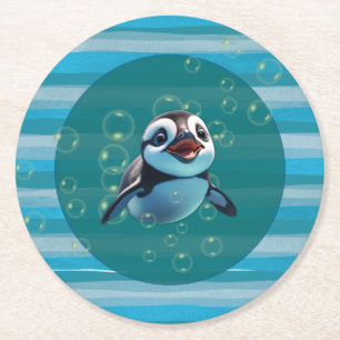 Baby Penguin Paper Coasters