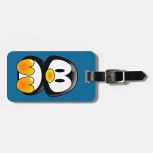 baby penguin tux luggage tag