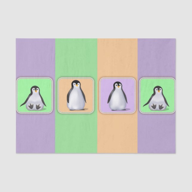 Baby Penguins Tissue Paper (Front)