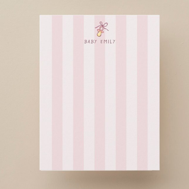 Baby personalised stationery nursery Note Card (Creator Uploaded)