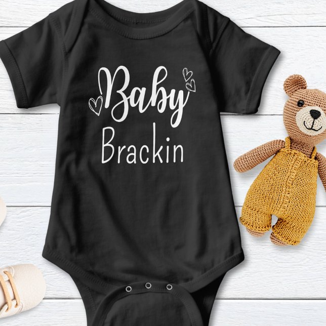 Baby Personalised White Text Custom Unisex Bodysuit (Creator Uploaded)