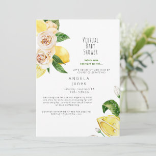 Baby Perspective Cute Lemons Virtual Baby Shower  Invitation