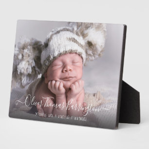 Baby Photo and Birth Stats Plaque