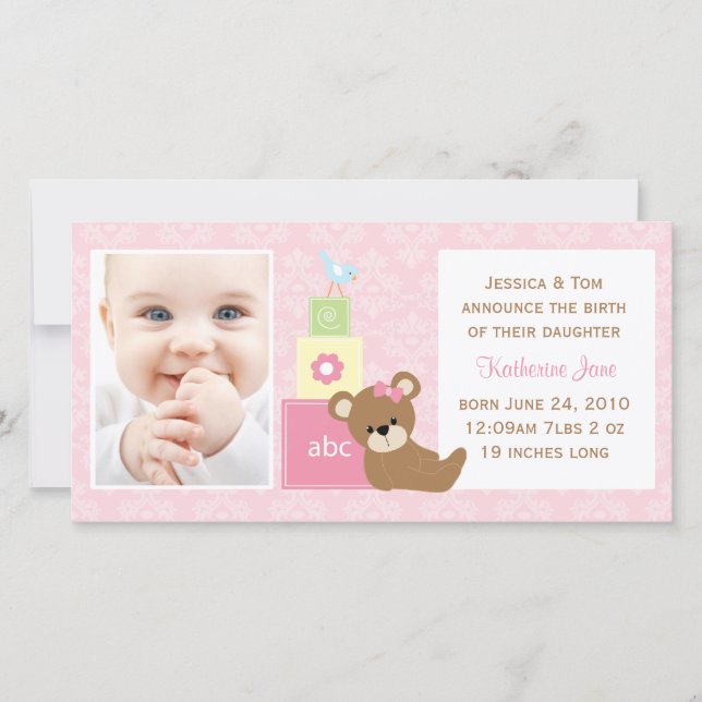 Baby Photo Announcement (Front)