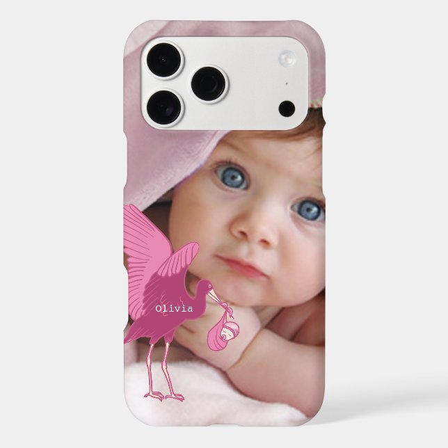 Baby Photo Baby Stats Damask Burnt Edge iPhone (Back)