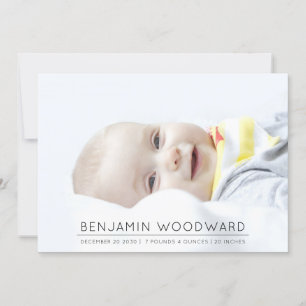 Baby Photo Birth Announcement