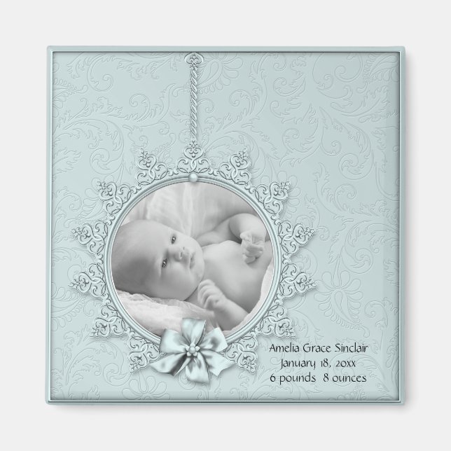 Baby Photo Birth Announcement Magnets (Front)