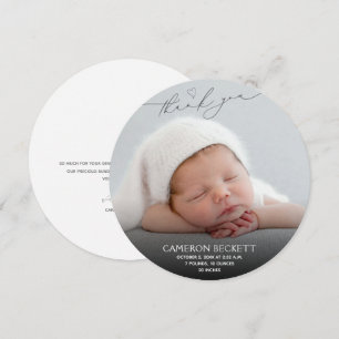 Baby Photo Birth Announcement Thank You Card