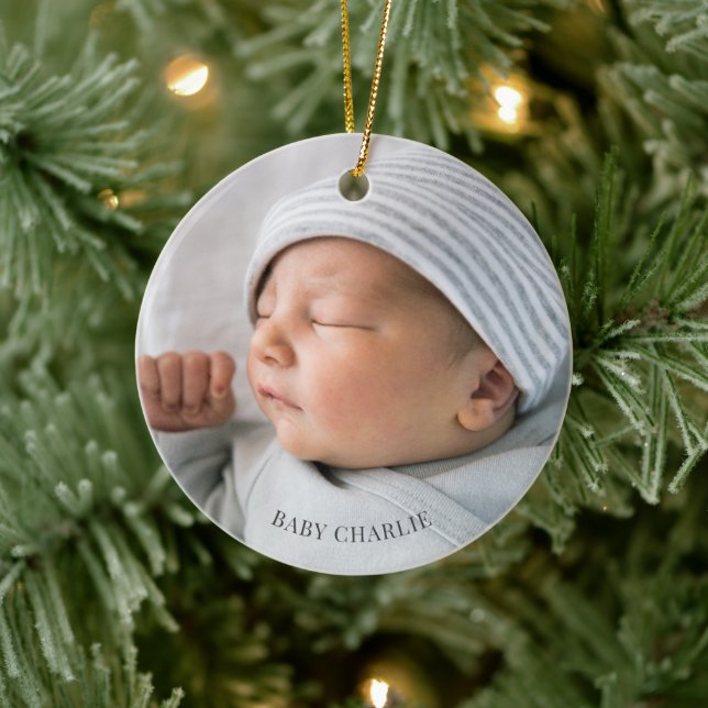 Baby Photo Birth  Ceramic Tree Decoration (Tree)