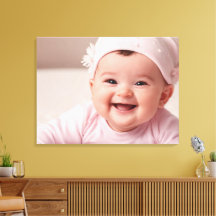 Baby Photo Canvas Print - Personalised Nursery