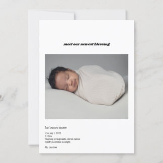 BABY PHOTO CARD ANNOUNCEMENT