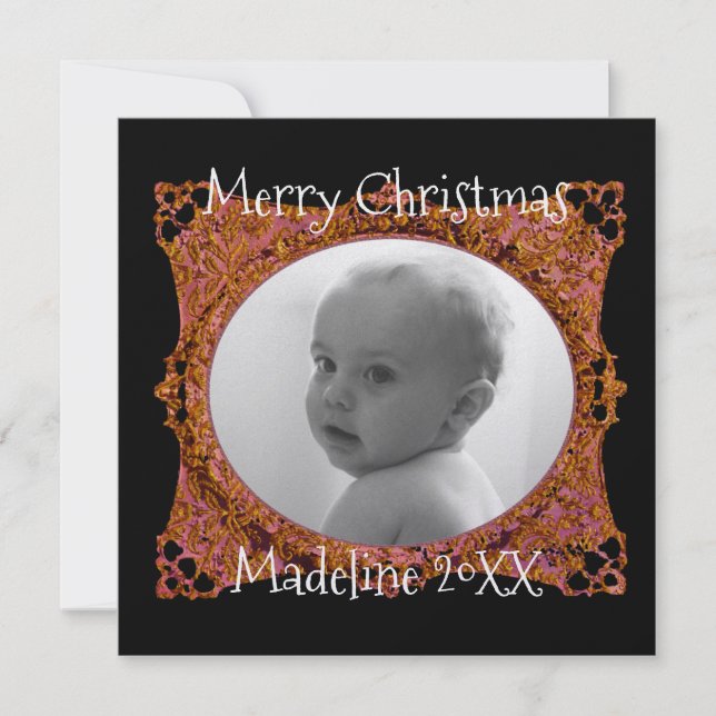 Baby Photo Christmas Holiday Card (Front)
