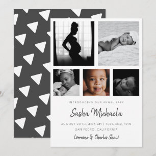 Baby Photo Collage Birth Announcement