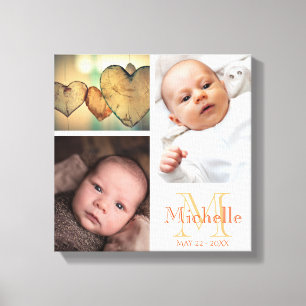 baby photo collage canvas print