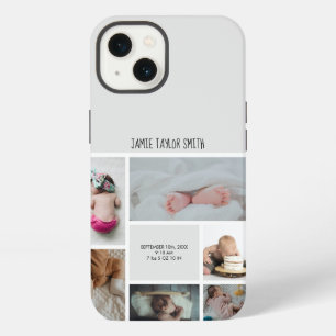 Baby Photo Collage Keepsake Name Birth Date iPhone 13 Case