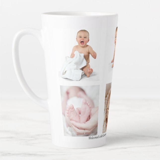 Baby Photo Collage Latte Mug (Left)