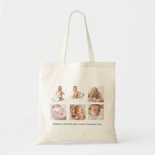 Baby Photo Collage Tote Bag