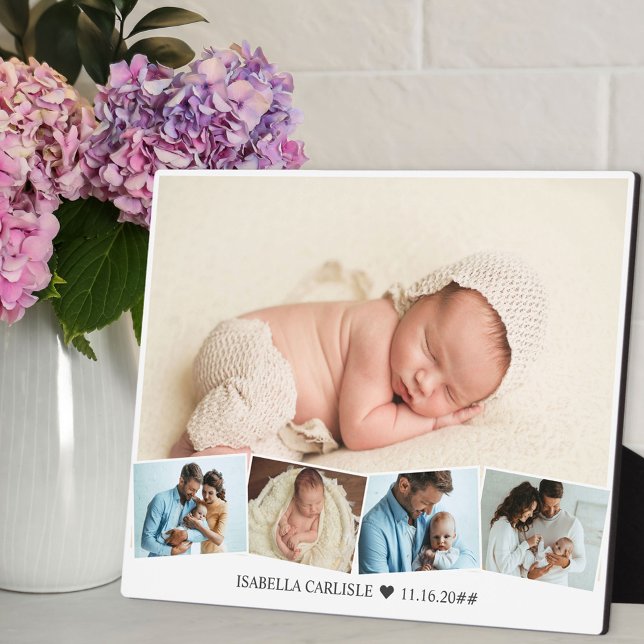 Baby Photo Collage with Zigzag Picture Strip Plaque (Creator Uploaded)