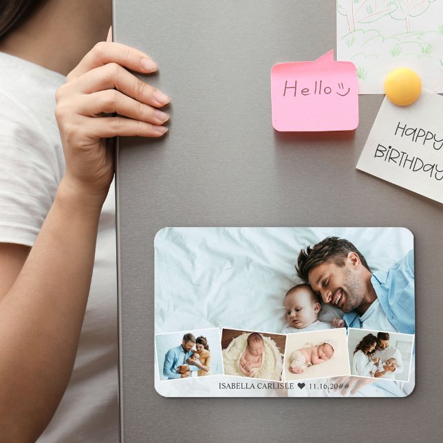 Baby Photo Collage Zigzag Photo Strip Magnet (Creator Uploaded)