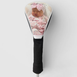Baby Photo Custom Pink Name New Grandma Golf Head Cover