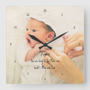 Baby Photo Cute Nursery Wall Clock