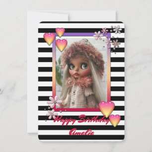 Baby photo dolls, dolls, personalised, hobby announcement