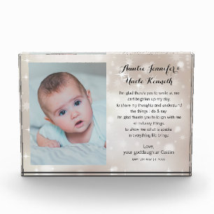 Baby Photo Godparents Poem on Sparkles