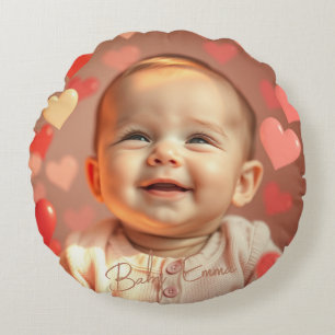 Baby Photo Home Decor Round Pillow