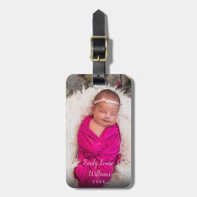 Baby Photo Luggage Tag (Front Vertical)