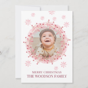 Baby Photo Merry Christmas Greeting Card
