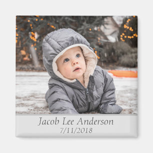 Baby Photo Modern Simple Unique Cute Kids  Magnet