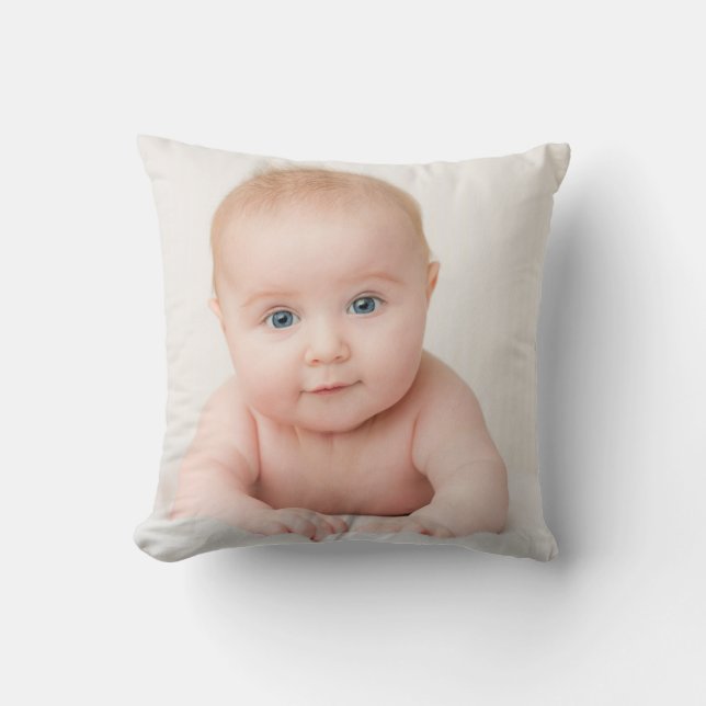 Baby Photo Name Birthday Weight Length Cushion (Front)
