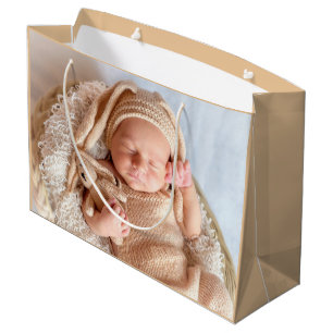 Baby Photo Neutral Large Gift Bag